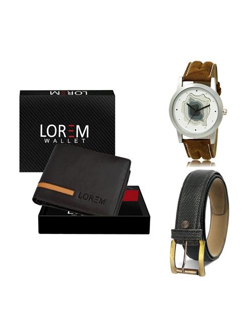 belt, wallet & watch gift combo - 19268351 - Very Small Image - 1