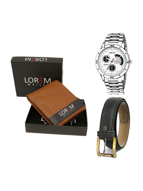 belt, wallet & watch gift combo - 19268355 - Very Small Image - 1