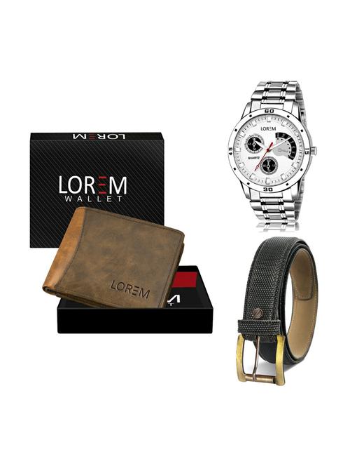 belt, wallet & watch gift combo - 19268379 - Very Small Image - 1