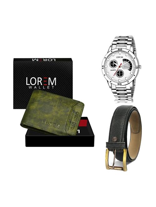 belt, wallet & watch gift combo - 19268380 - Very Small Image - 1