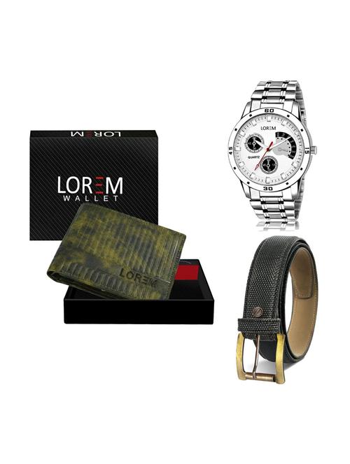 belt, wallet & watch gift combo - 19268383 - Very Small Image - 1