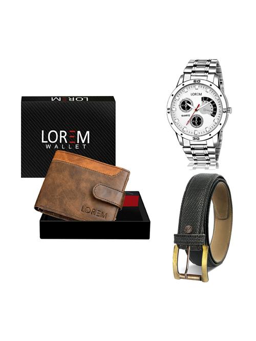 belt, wallet & watch gift combo - 19268397 - Very Small Image - 1