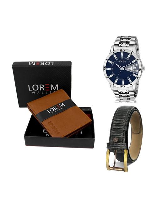 belt, wallet & watch gift combo - 19268401 - Very Small Image - 1