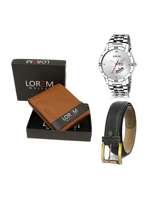 belt, wallet & watch gift combo - 19268445 - Very Small Image - 1
