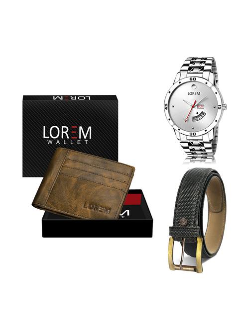 belt, wallet & watch gift combo - 19268462 - Very Small Image - 1