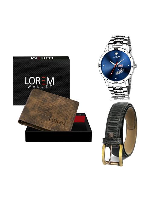 belt, wallet & watch gifts combo - 19268561 - Very Small Image - 1
