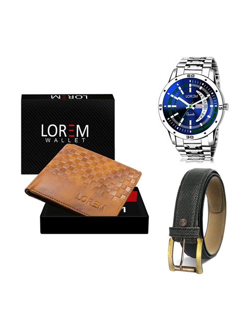 belt, wallet & watch gift combo - 19268750 - Very Small Image - 1