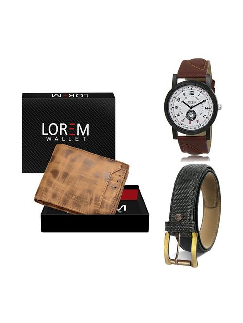 belt, wallet & watch gift combo - 19268914 - Very Small Image - 1