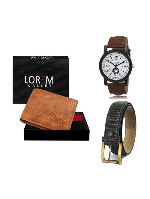 belt, wallet & watch gift combo - 19268922 - Very Small Image - 1