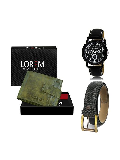 belt, wallet & watch gift combo - 19268960 - Very Small Image - 1