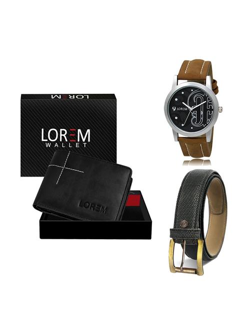 belt, wallet & watch gift combo - 19269023 - Very Small Image - 1