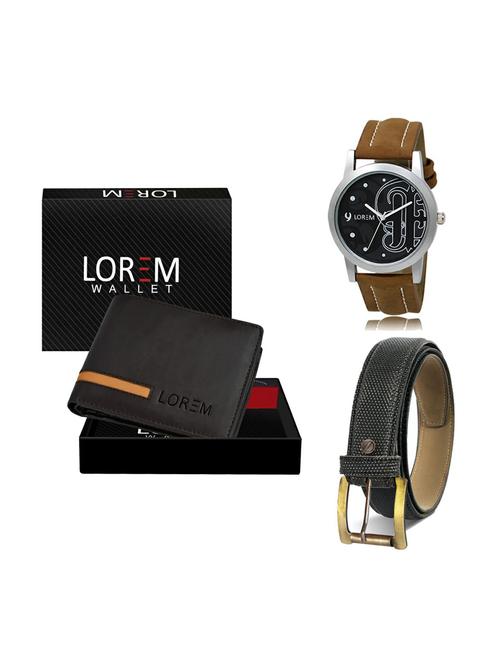 belt, wallet & watch gift combo - 19269026 - Very Small Image - 1