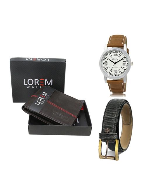 belt, wallet & watch gift combo - 19269035 - Very Small Image - 1