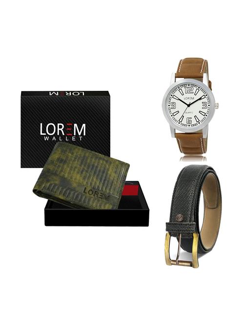 belt, wallet & watch gift combo - 19269058 - Very Small Image - 1