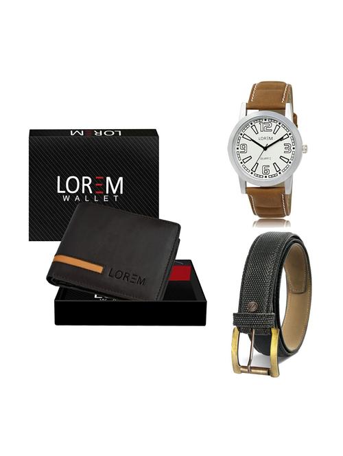 belt, wallet & watch gift combo - 19269071 - Very Small Image - 1