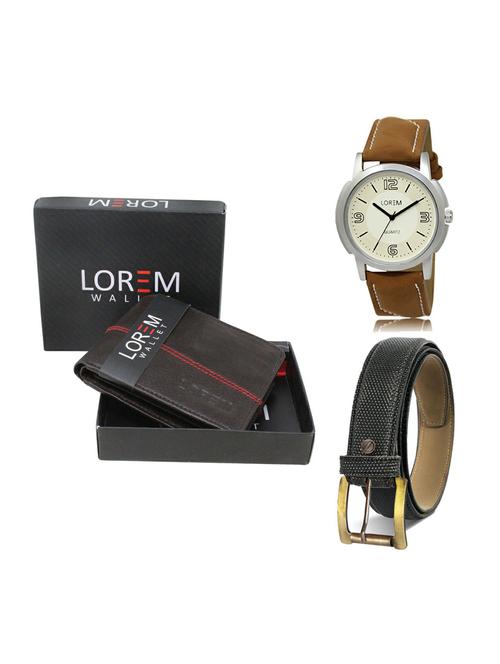 belt, wallet & watch gift combo - 19269080 - Very Small Image - 1