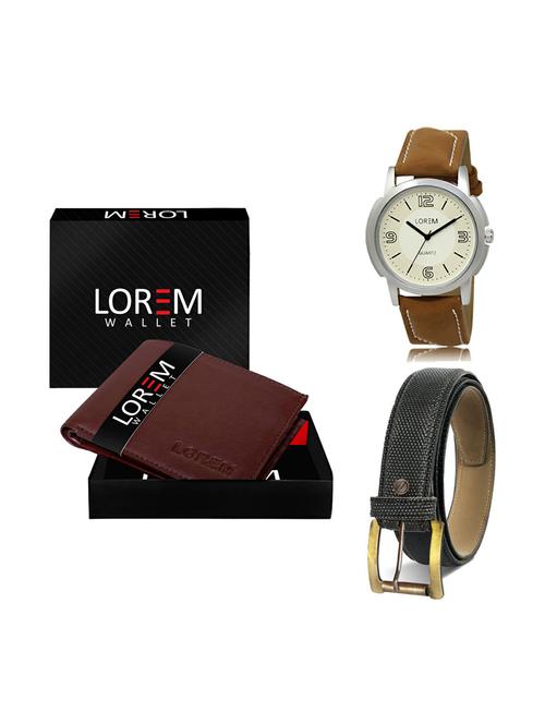 belt, wallet & watch gift combo - 19269087 - Very Small Image - 1