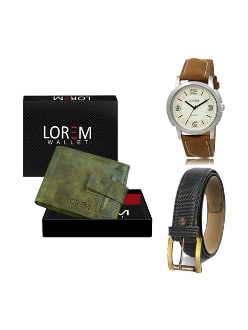 belt, wallet & watch gift combo - 19269095 - Very Small Image - 1