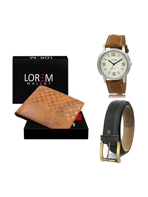 belt, wallet & watch gift combo - 19269110 - Very Small Image - 1