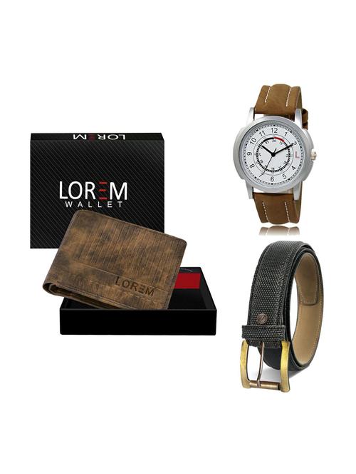 belt, wallet & watch gift combo - 19269146 - Very Small Image - 1