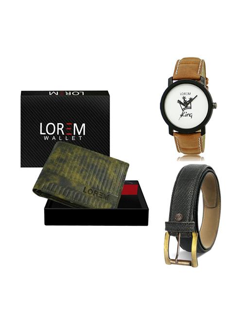 belt, wallet & watch gift combo - 19269193 - Very Small Image - 1