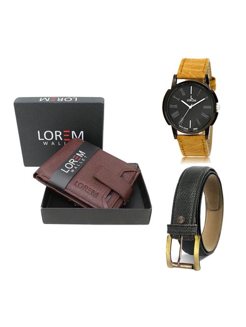belt, wallet & watch gift combo - 19269217 - Very Small Image - 1