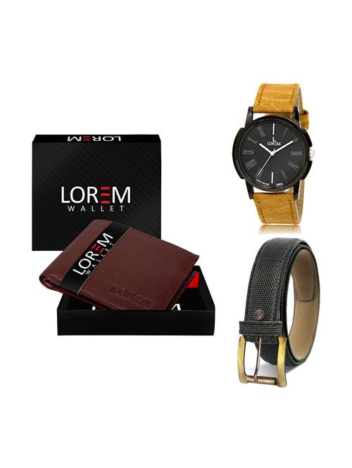 belt, wallet & watch gift combo - 19269222 - Very Small Image - 1