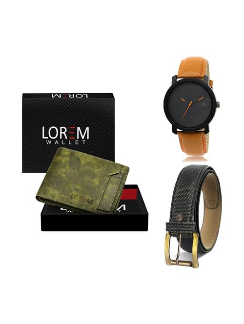 belt, wallet & watch gift combo - 19269269 - Very Small Image - 1