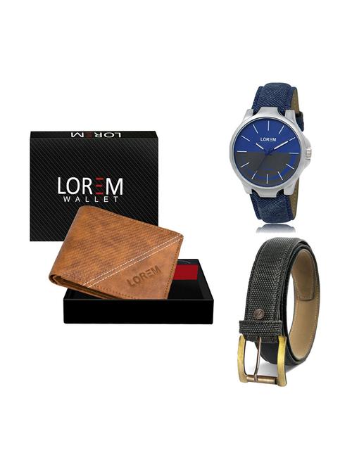 belt, wallet & watch gift combo - 19269466 - Very Small Image - 1