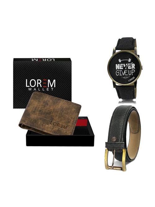 belt, wallet & watch gift combo - 19269596 - Very Small Image - 1