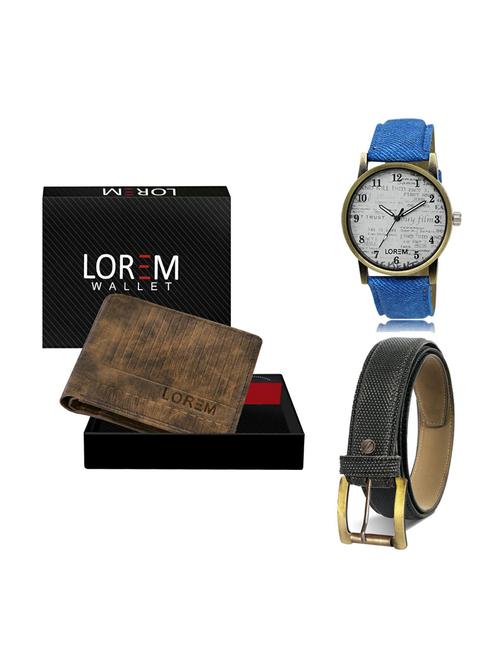 belt, wallet & watch gift combo - 19269641 - Very Small Image - 1