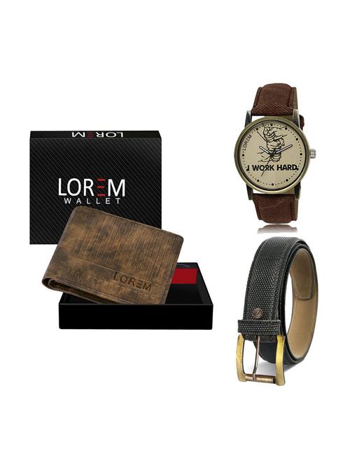 belt, wallet & watch gift combo - 19269686 - Very Small Image - 1