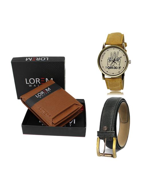 belt, wallet & watch gift combo - 19269707 - Very Small Image - 1