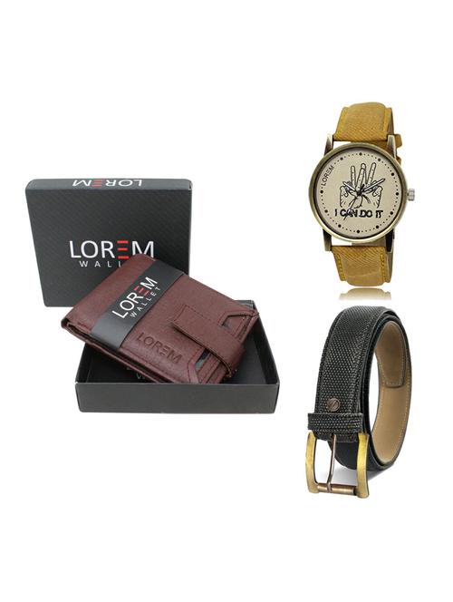 belt, wallet & watch gift combo - 19269712 - Very Small Image - 1