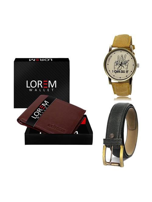 belt, wallet & watch gift combo - 19269717 - Very Small Image - 1