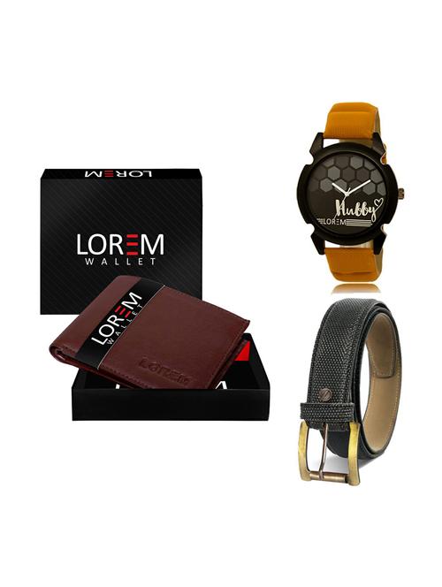belt, wallet & watch gift combo - 19269807 - Very Small Image - 1