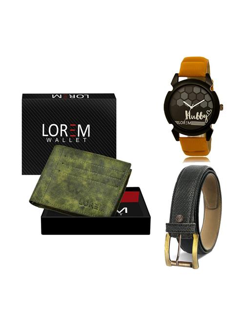 belt, wallet & watch gift combo - 19269810 - Very Small Image - 1