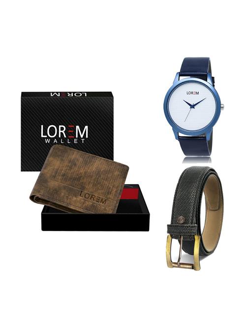 belt, wallet & watch gift combo - 19269866 - Very Small Image - 1