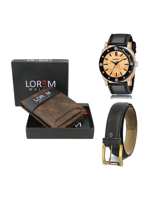 belt, wallet & watch gift combo - 19270069 - Very Small Image - 1