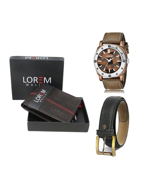belt, wallet & watch gift combo - 19270116 - Very Small Image - 1