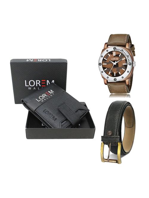 belt, wallet & watch gift combo - 19270117 - Very Small Image - 1