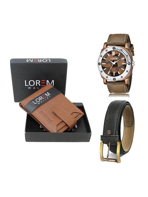 belt, wallet & watch gift combo - 19270119 - Very Small Image - 1