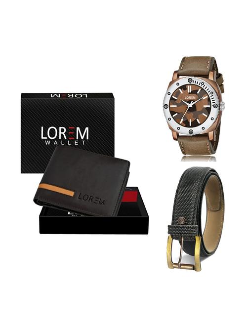 belt, wallet & watch gift combo - 19270152 - Very Small Image - 1