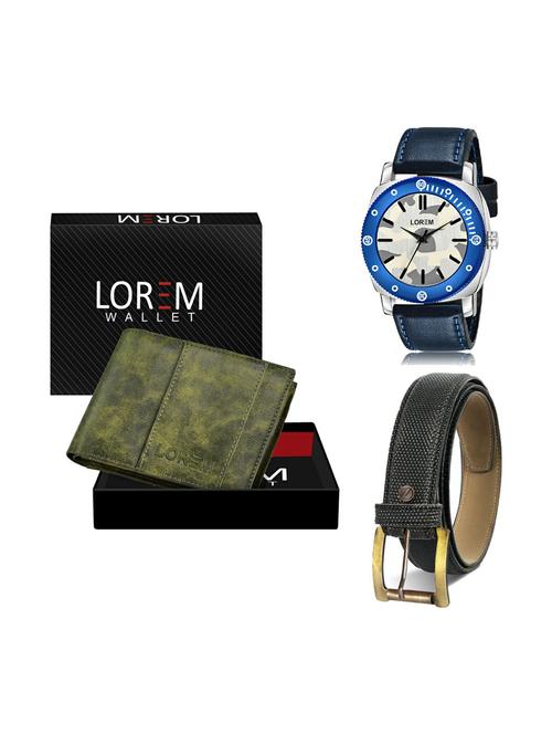 belt, wallet & watch gift combo - 19270172 - Very Small Image - 1