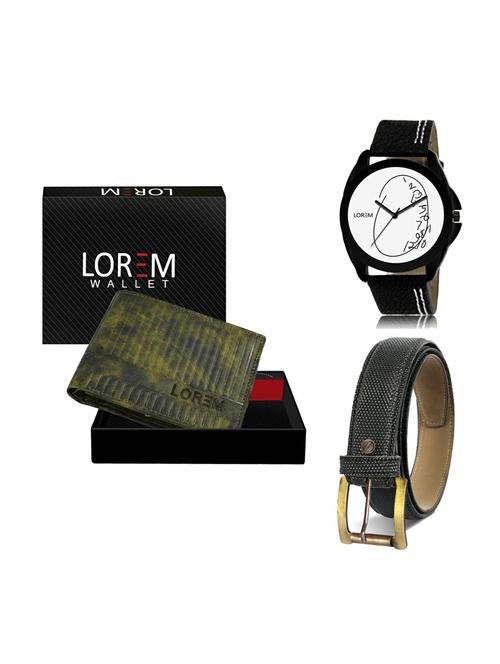belt, wallet & watch gift combo - 19270229 - Very Small Image - 1