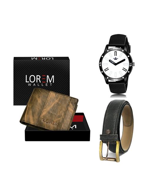 belt, wallet & watch gift combo - 19270309 - Very Small Image - 1