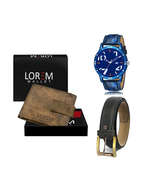 belt, wallet & watch gift combo - 19270402 - Very Small Image - 1