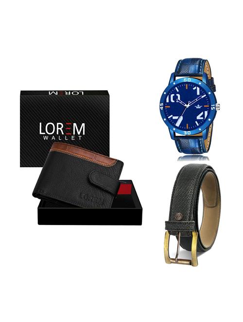 belt, wallet & watch gift combo - 19270424 - Very Small Image - 1