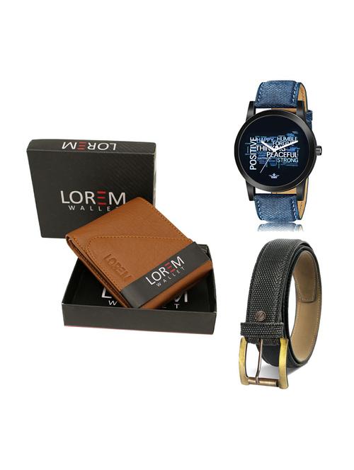 belt, wallet & watch gift combo - 19270426 - Very Small Image - 1