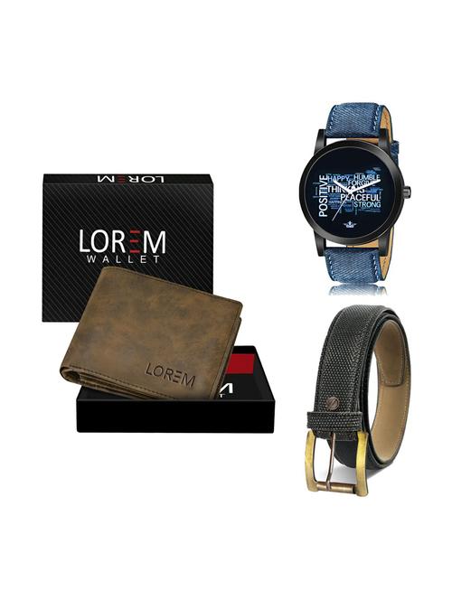 belt, wallet & watch gift combo - 19270449 - Very Small Image - 1